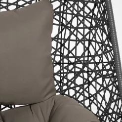 Hängesessel mit Gestell in Grau hell dunkel - Jueves