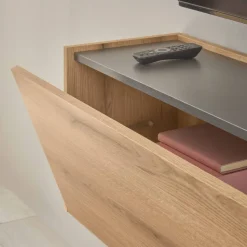 Hänge-TV-Board in Wildeiche Optik und Anthrazit - Colomania