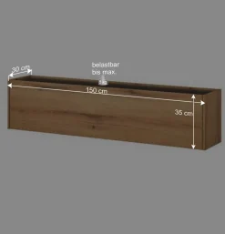 Hänge-TV-Board in Wildeiche Optik und Anthrazit - Colomania