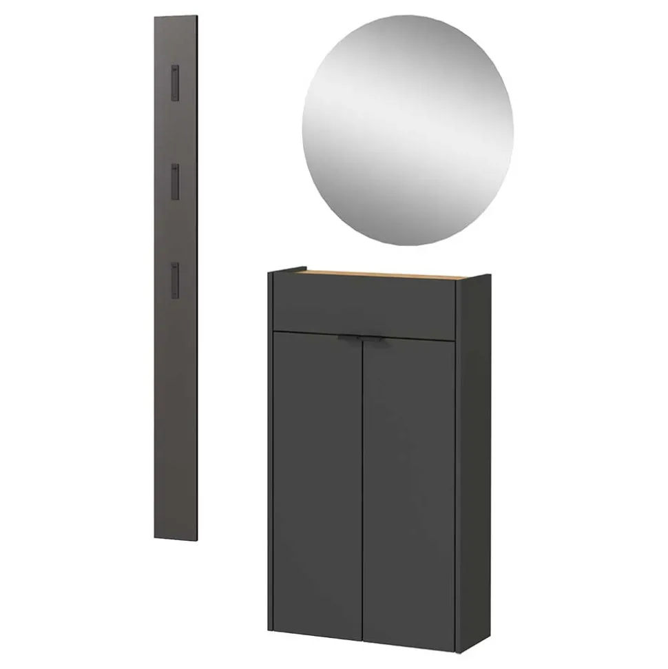 Hänge-Vertiko & Garderobe & Spiegel - Sidgarus (dreiteilig)