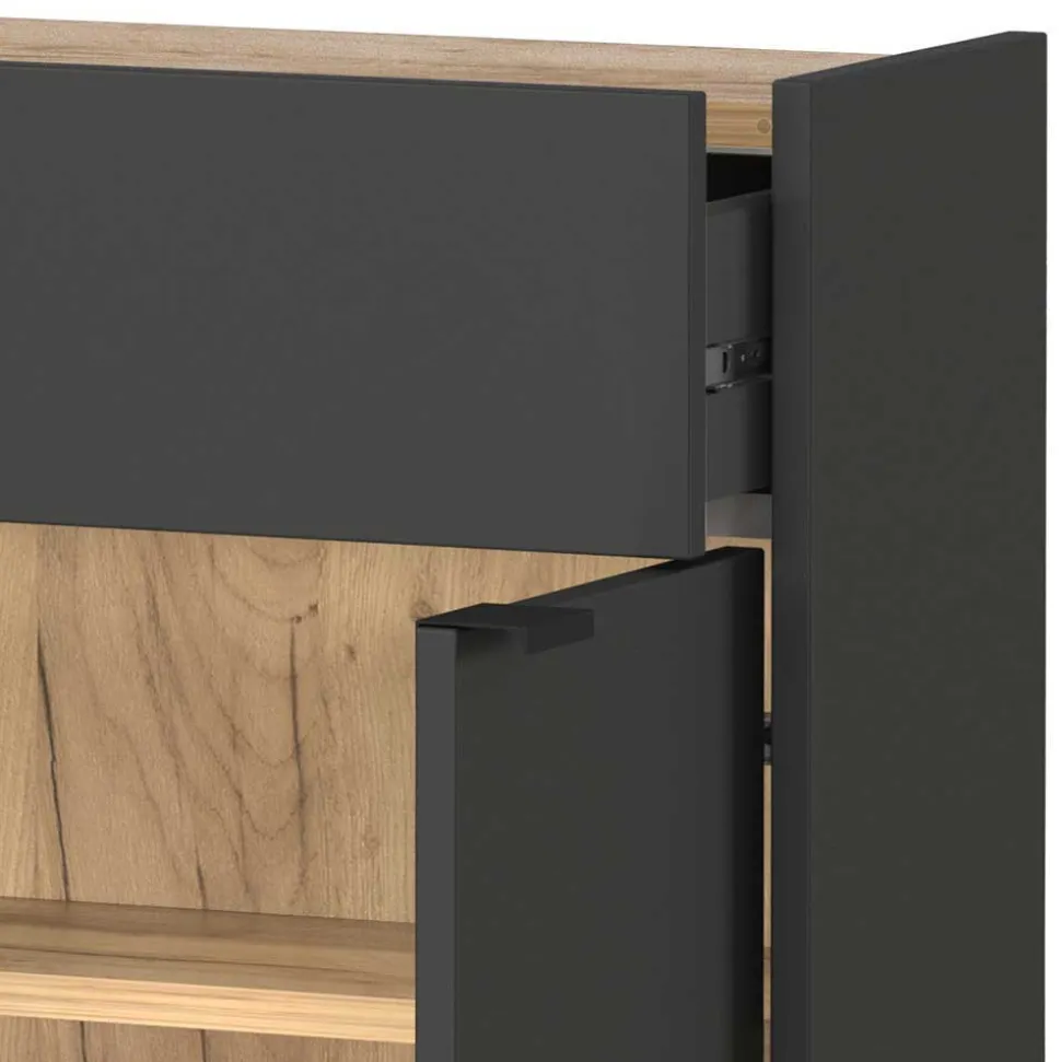 Hänge-Vertiko & Garderobe & Spiegel - Sidgarus (dreiteilig)