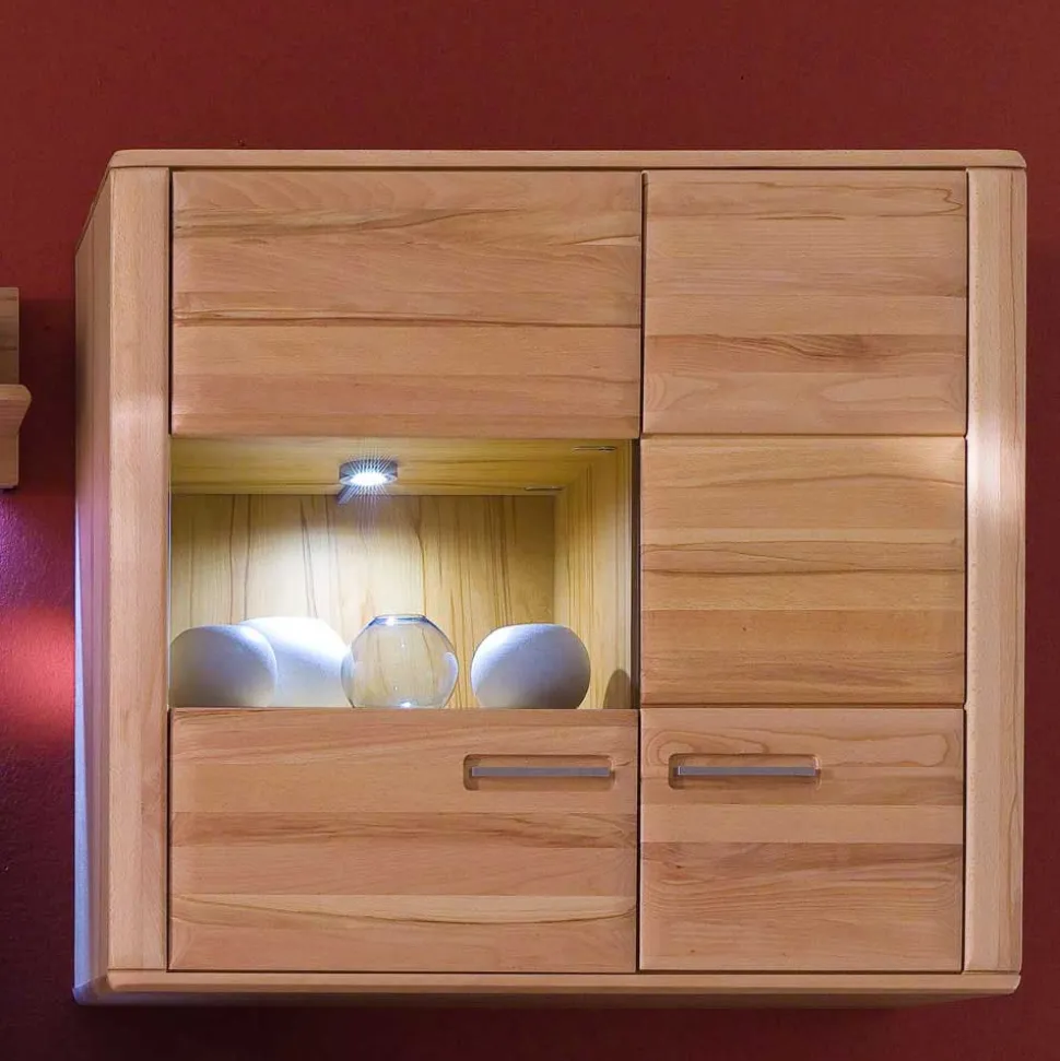 Hängevitrine Athias aus Kernbuche teilmassiv