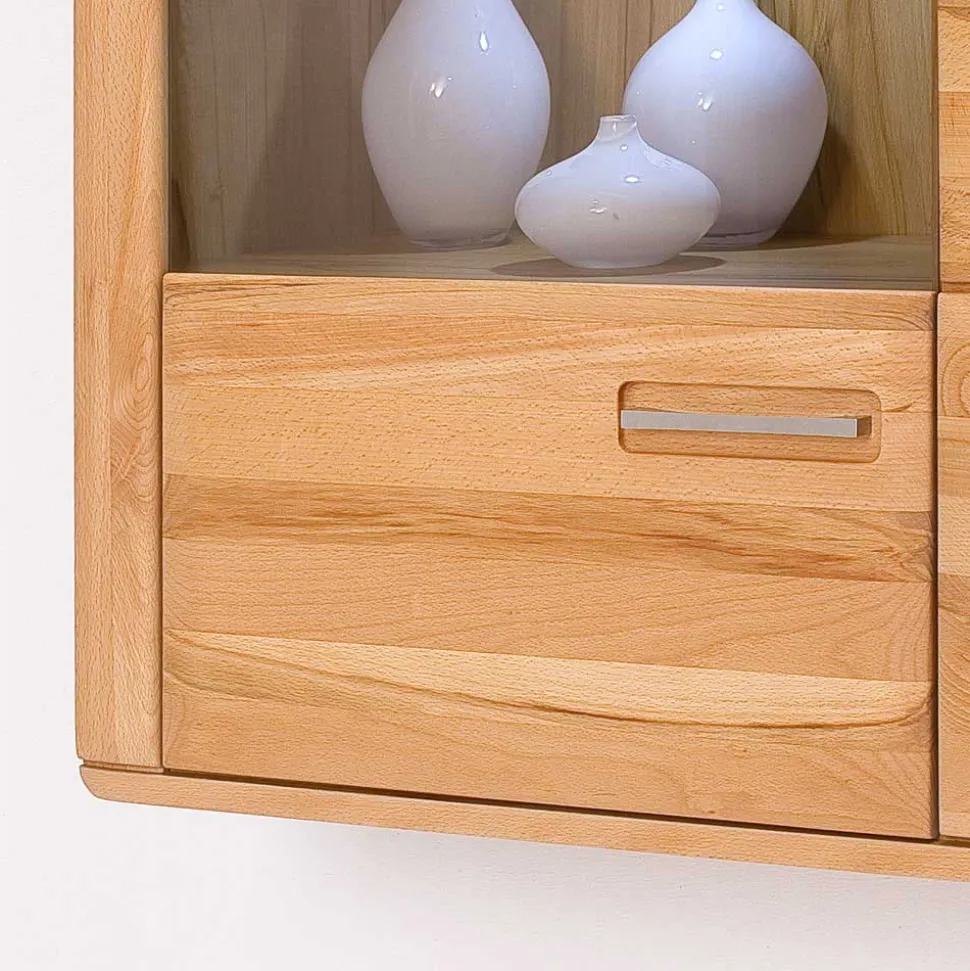 Hängevitrine Athias aus Kernbuche teilmassiv