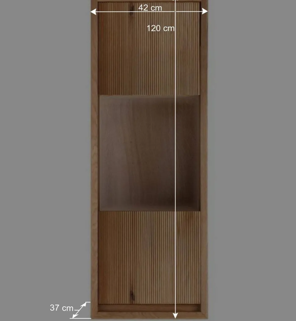 Hängevitrine aus Wildeiche Massivholz - Fredellia