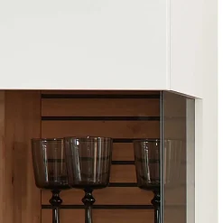 Hängevitrine in Weiß und Wildeiche NB - Niam