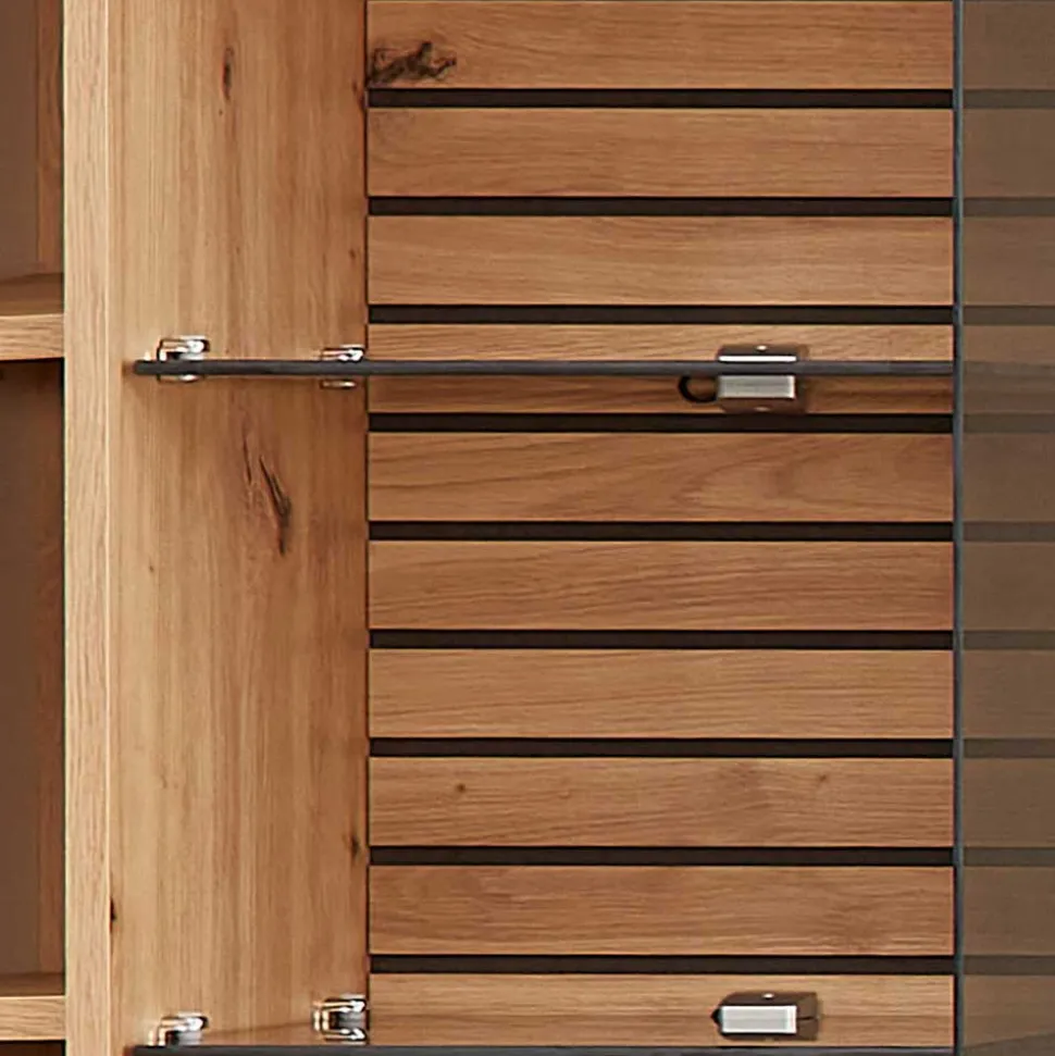 Hängevitrine in Weiß und Wildeiche NB - Niam