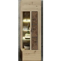 Hängevitrine in Wildeiche Holzoptik - Iniaco