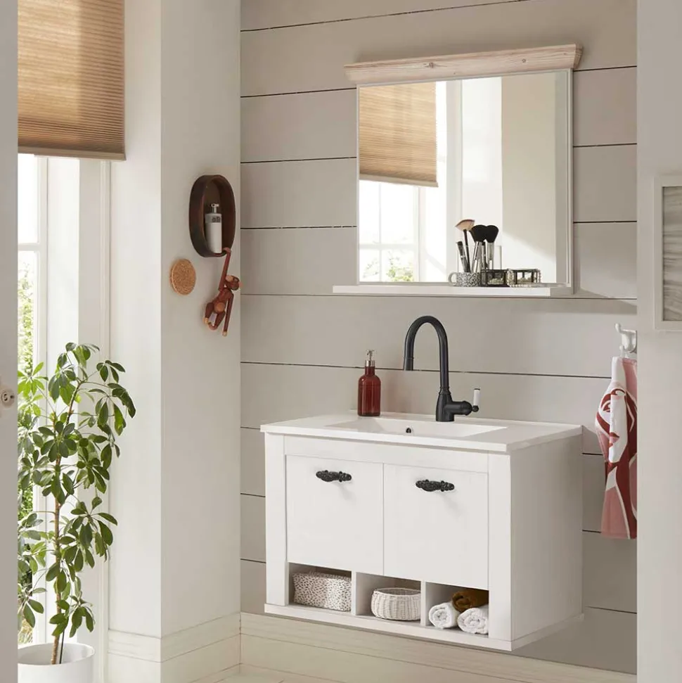 Hänge-Waschtisch mit Spiegel Set - Doules (zweiteilig)