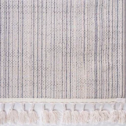 Hochflor Läufer Teppich in Grau und Creme - Cesario