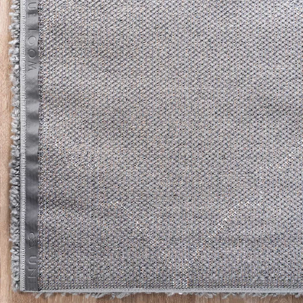 Hochflor Teppich in Grau und Creme - Ilena