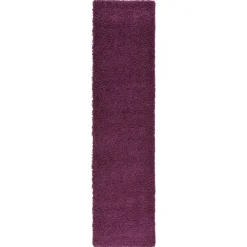 Hochflor Teppich oder Läufer in Violett - Zelio