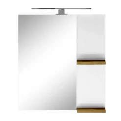 Hochglanz Badeinrichtung in Weiß - Vauflos (dreiteilig)