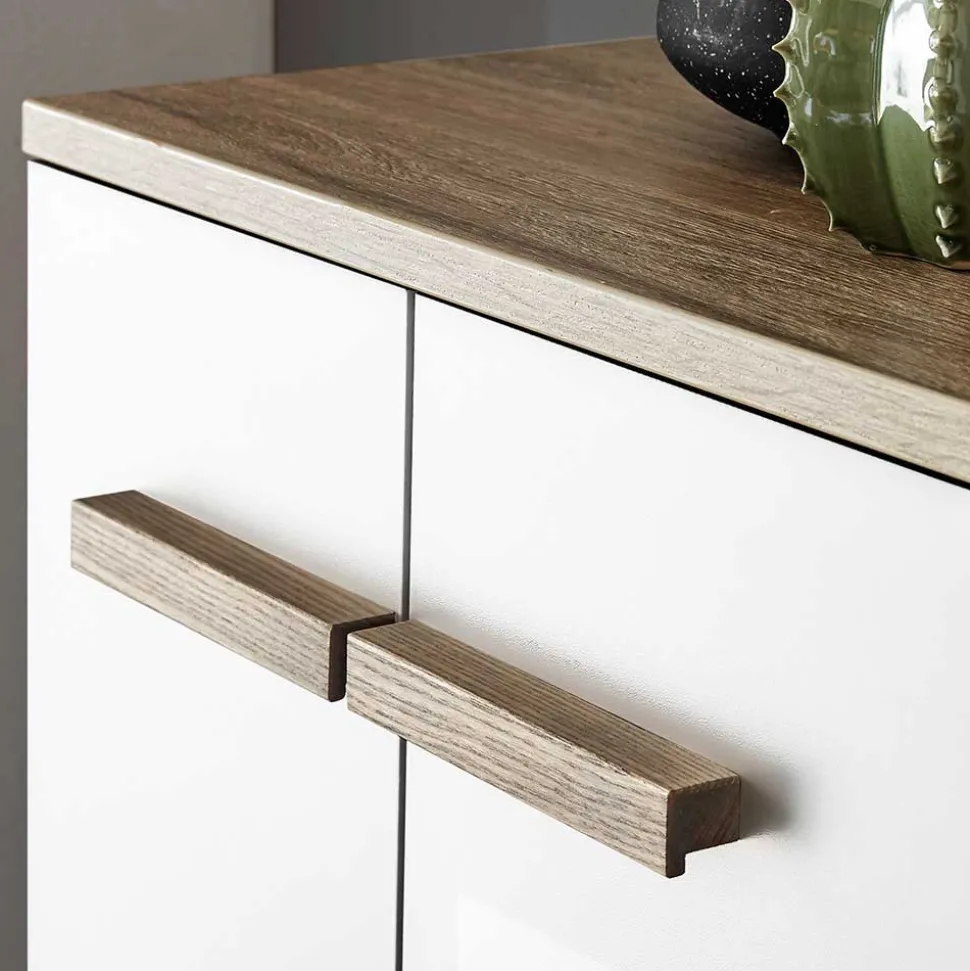 Hochglanz Badeinrichtung in Weiß - Vauflos (dreiteilig)