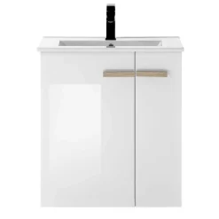 Hochglanz Badeinrichtung in Weiß - Vauflos (dreiteilig)