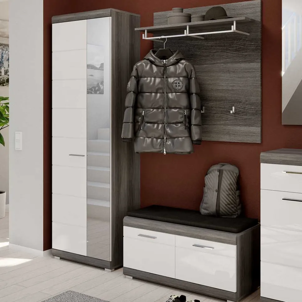 Hochglanz Dielenmöbel Set - Nancys (dreiteilig)