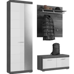 Hochglanz Dielenmöbel Set - Nancys (dreiteilig)