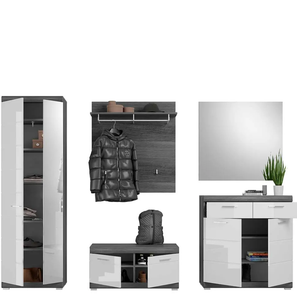 Hochglanz Flurmäbel Kombination - Nancys (fünfteilig)