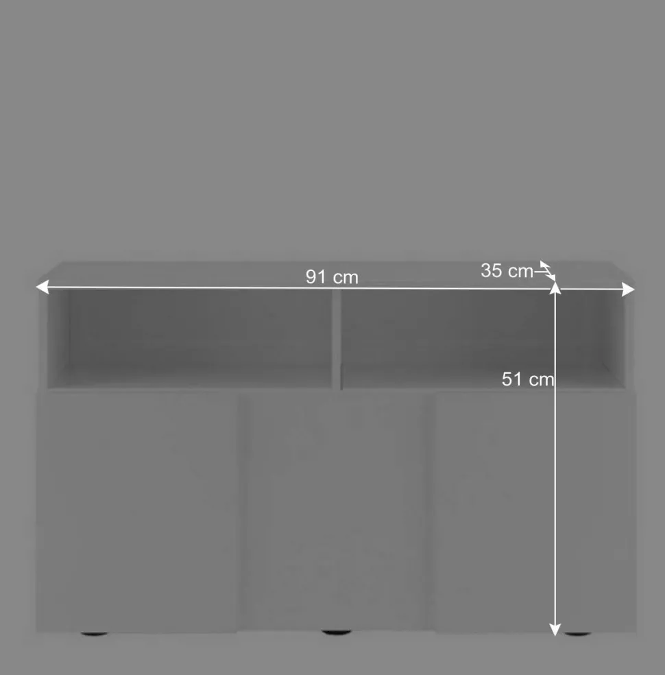 Hochglanz Garderobenmöbel Set - Castalla (dreiteilig)