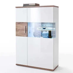 Hochglanz Highbord in Weiß - Icadro