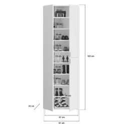 Hochglanz Kleiderschrank Set kompakt - Ejulia (dreiteilig)