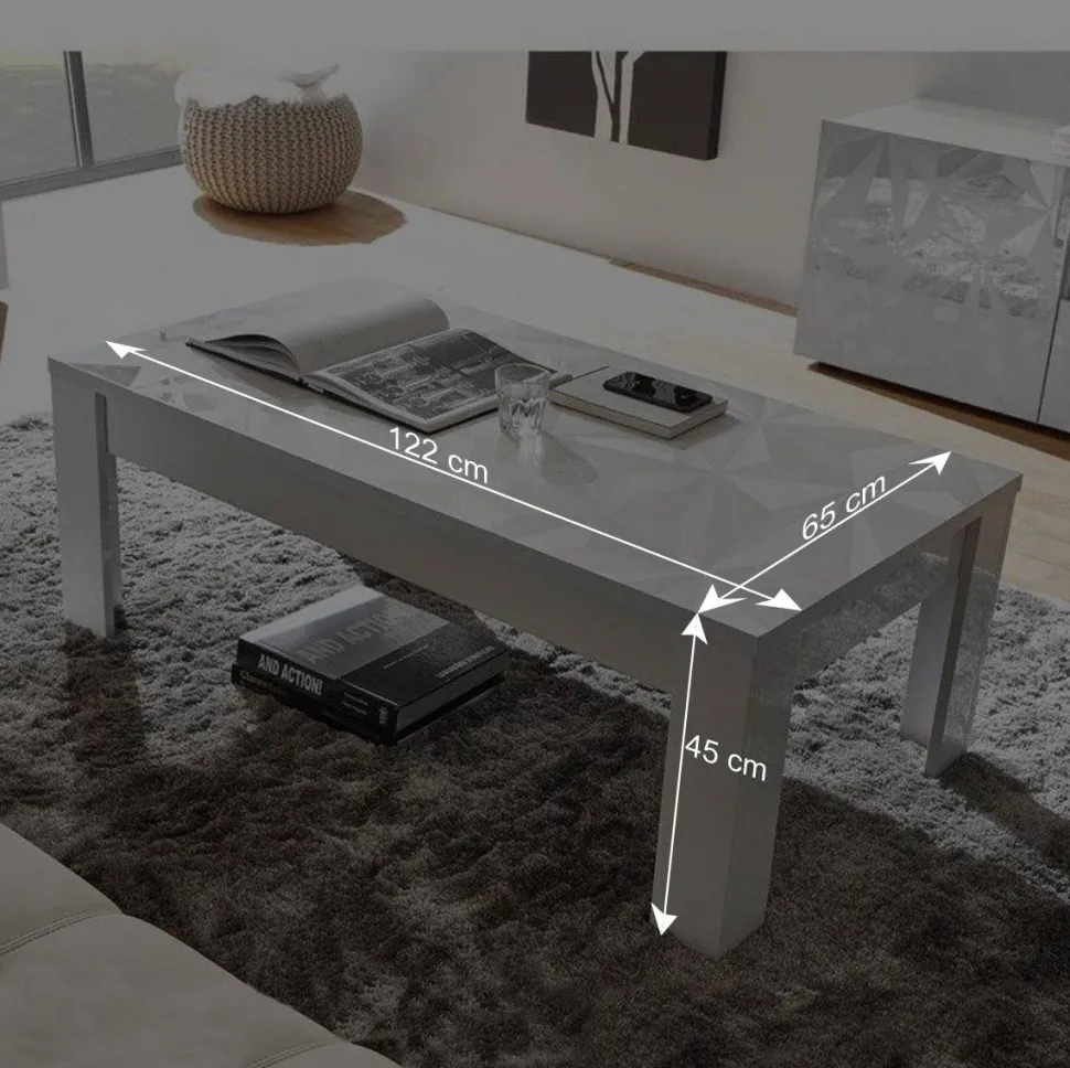 Hochglanz Wohnmöbel in Weiß - Vovasoma (dreiteilig)