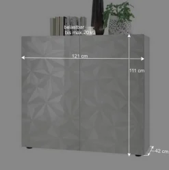 Hochglanz Wohnmöbel in Weiß - Vovasoma (dreiteilig)