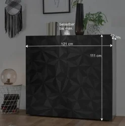 Hochglanz Wohnzimmermöbel in Grau - Kuriasna (dreiteilig)