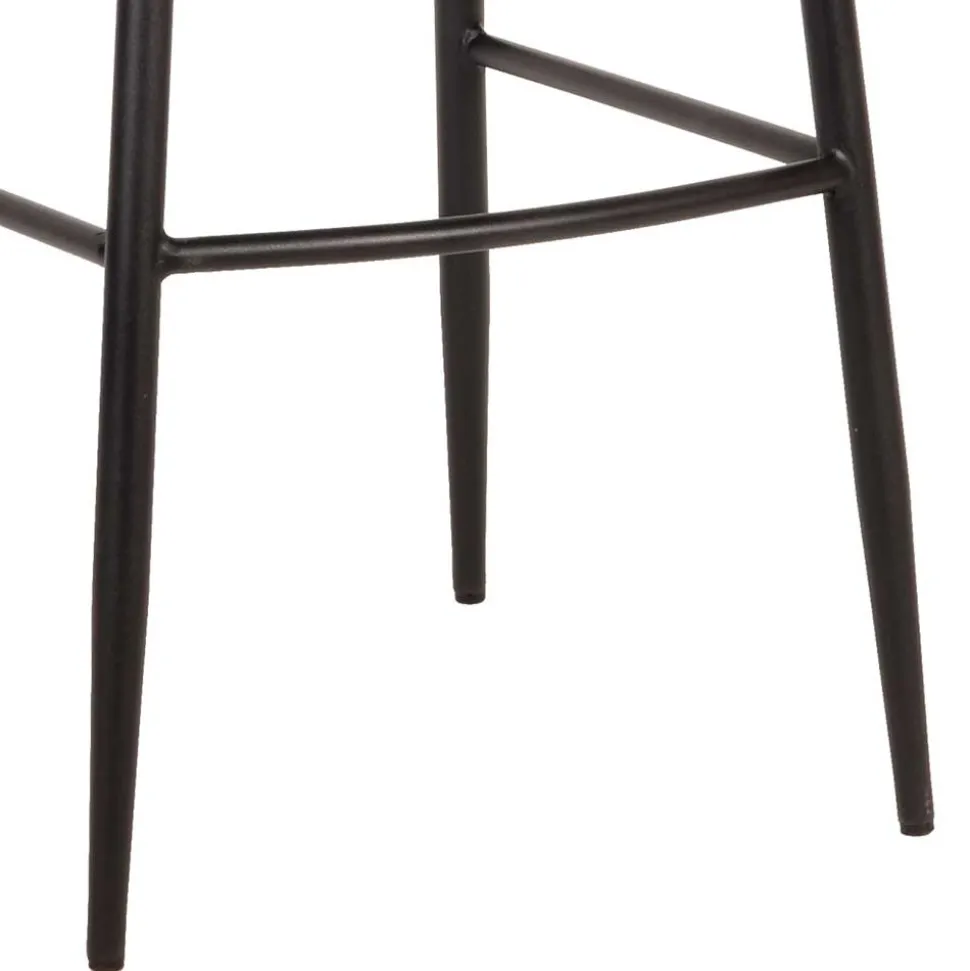 Hochhocker in Rostfarben Braun Samt - Zykla (2er Set)