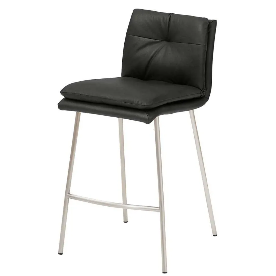 Hochhocker mit Rückenlehne in Dunkelgrau - Hobart