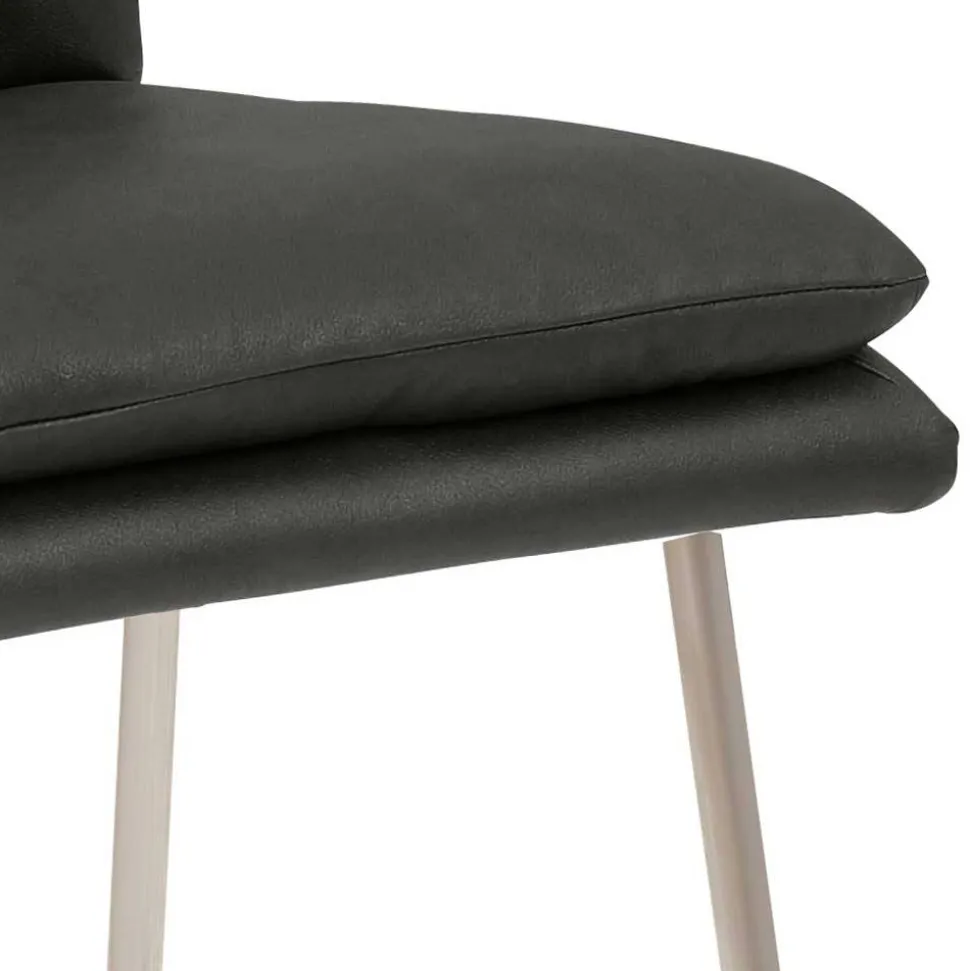 Hochhocker mit Rückenlehne in Dunkelgrau - Hobart