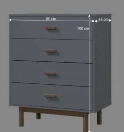 Hochkommode - zweifarbiger Scandi Chic - Caldaro