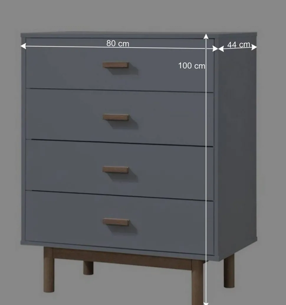 Hochkommode - zweifarbiger Scandi Chic - Caldaro