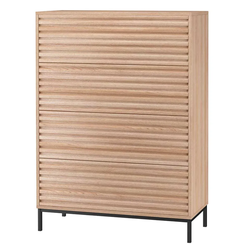 Hochkommode in Eiche Holzoptik - Lunira