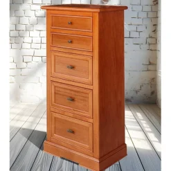 Hochkommode in Kirschbaumfarben - Troyesa