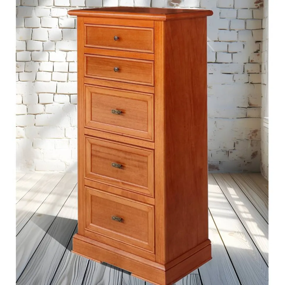 Hochkommode in Kirschbaumfarben - Troyesa