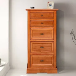 Hochkommode in Kirschbaumfarben - Troyesa