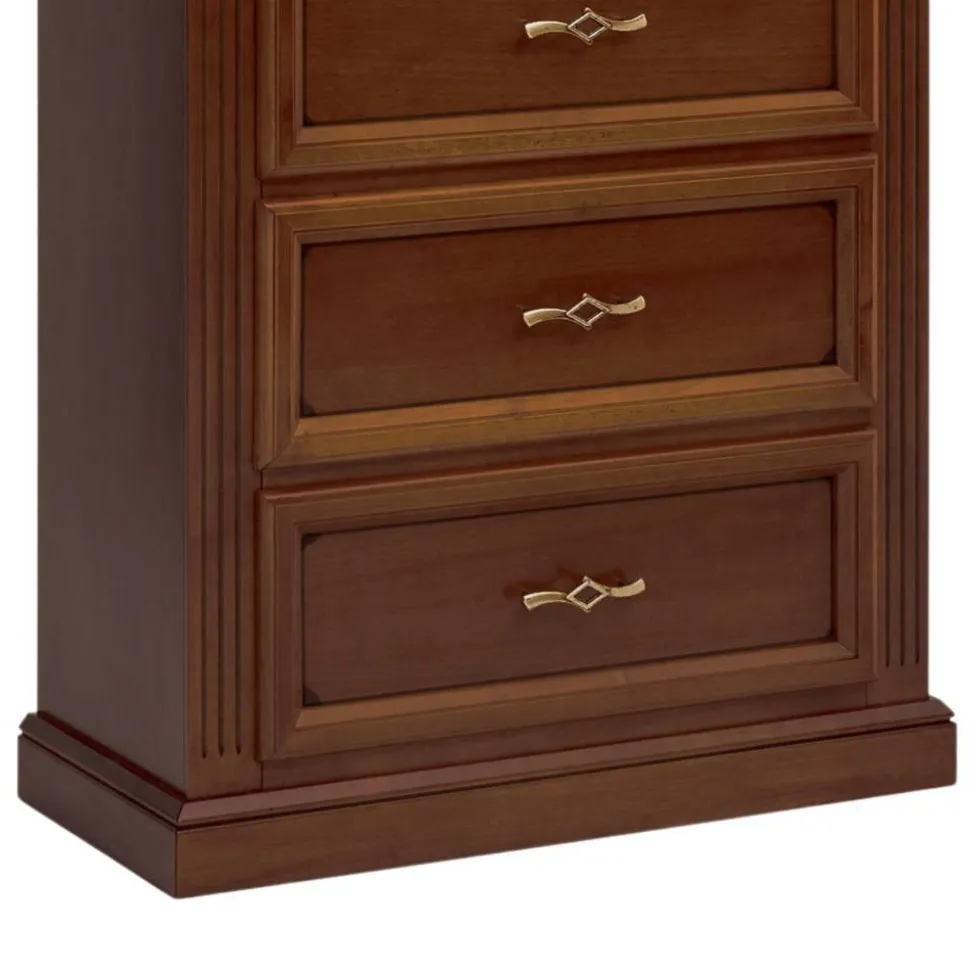 Hochkommode in Walnussbraun - Dramos