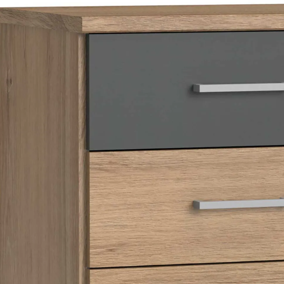 Hochkommode mit sechs Schubladen - 46x106x40 cm - Leviza