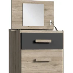 Hochkommode mit Spiegel im Deckel - Jilamenda