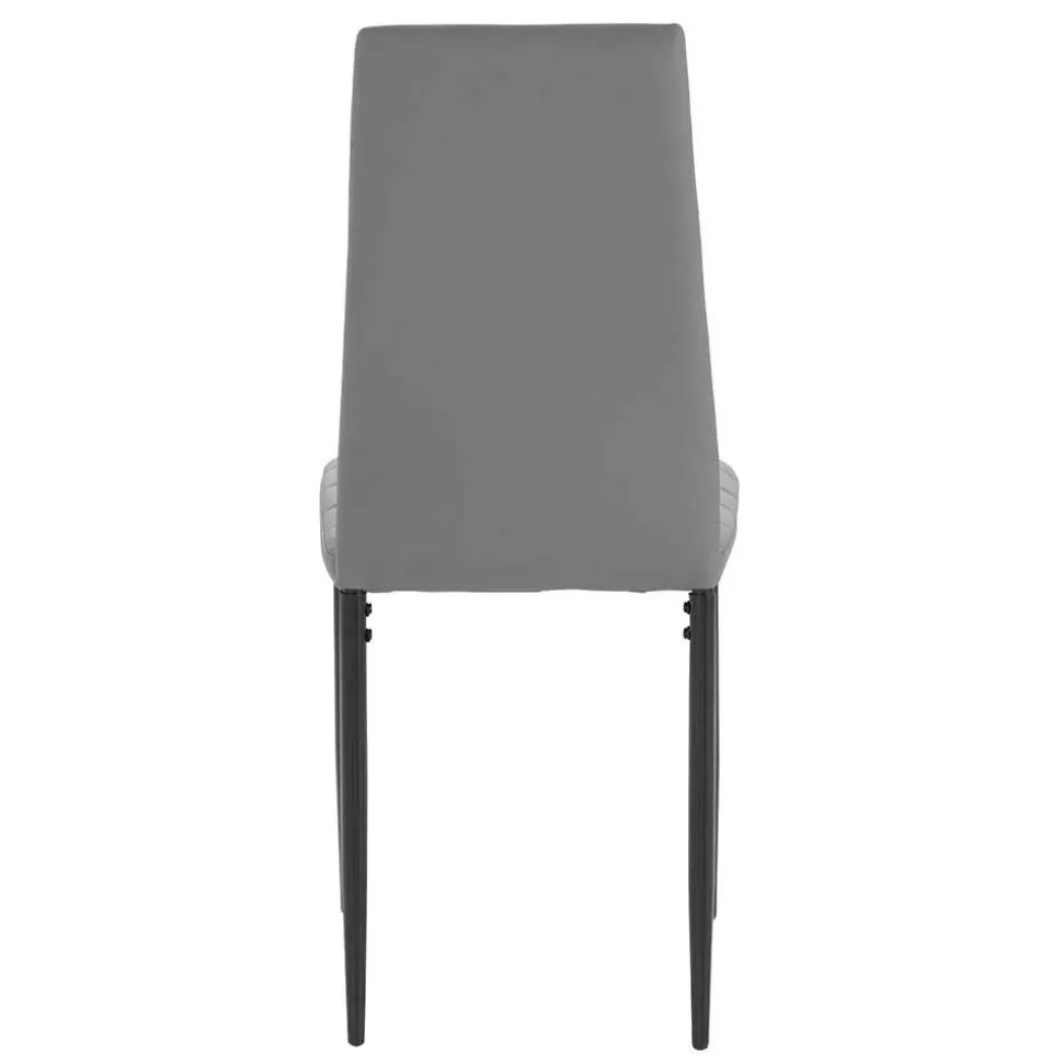 Hochlehner Essstuhl in Grau & Schwarz - Padru (4er Set)