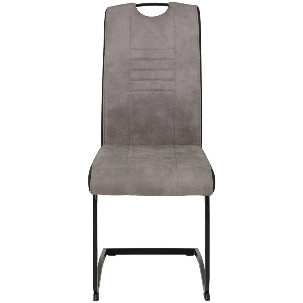 Hochlehner Schwingstuhl in Grau & Schwarz - Milly (Set)