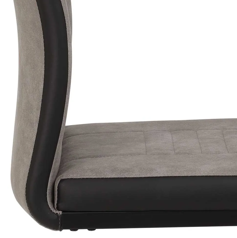 Hochlehner Schwingstuhl in Grau & Schwarz - Milly (Set)