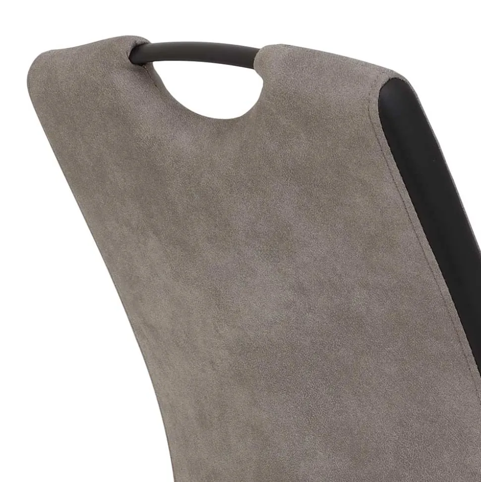 Hochlehner Schwingstuhl in Grau & Schwarz - Milly (Set)