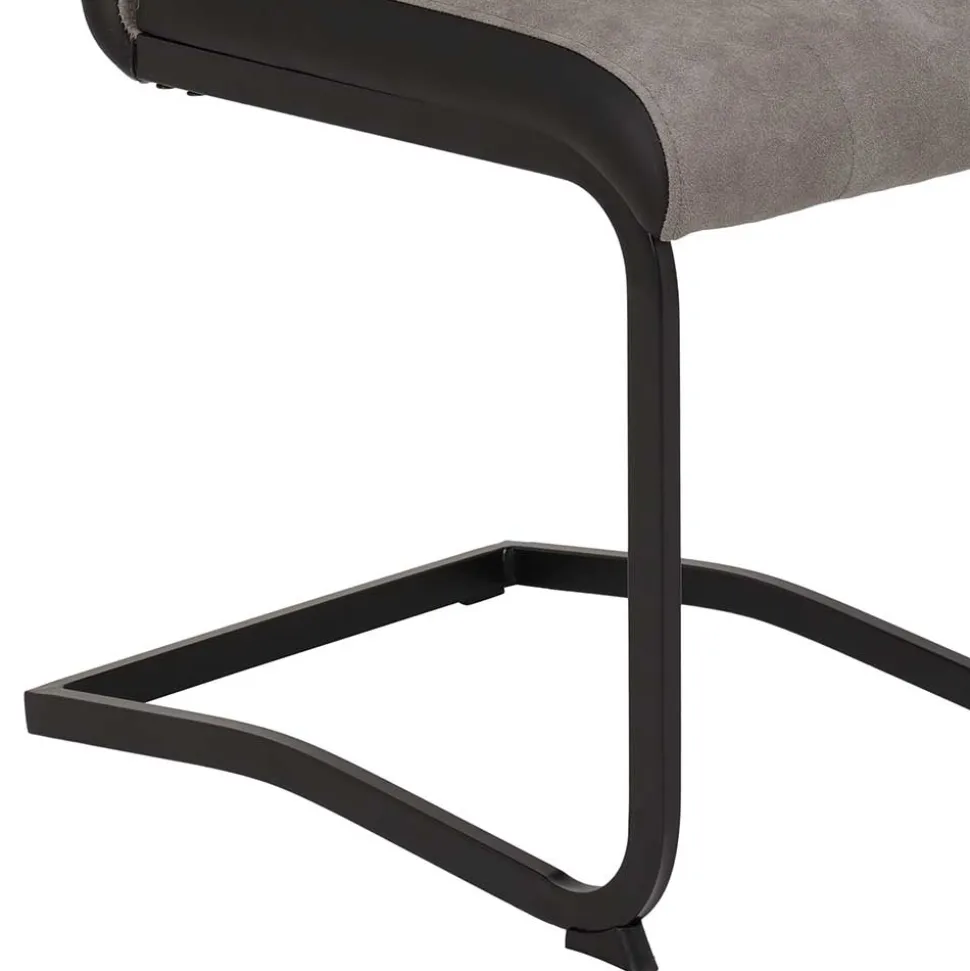 Hochlehner Schwingstuhl in Grau & Schwarz - Milly (Set)