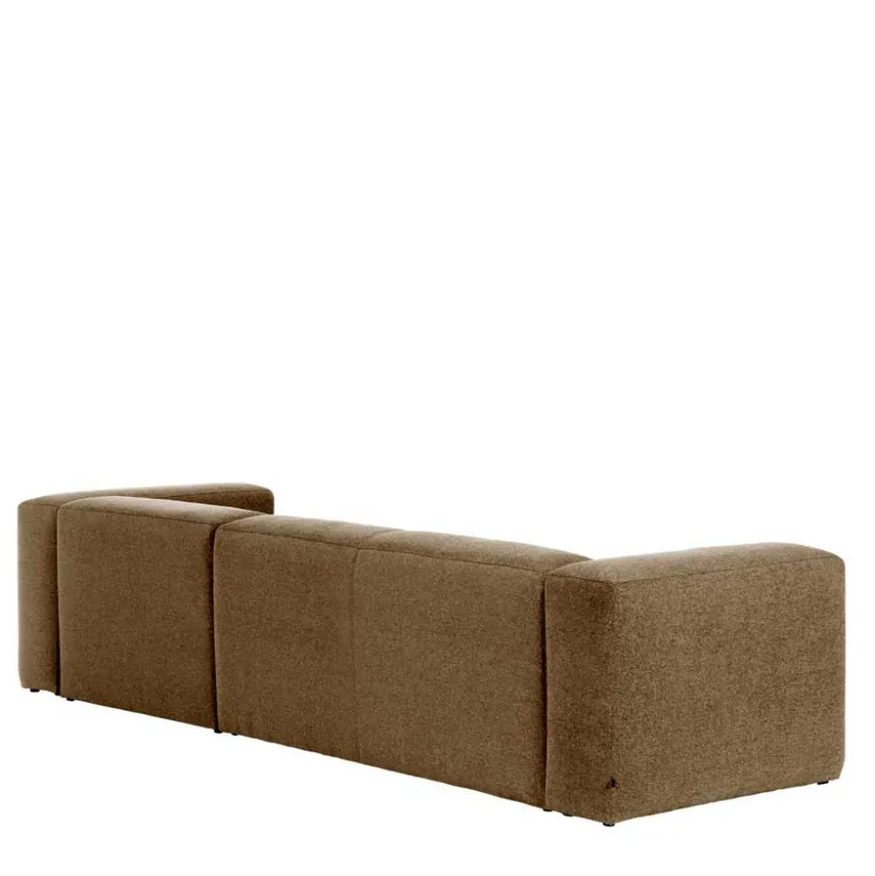 Hochwertige Chenille Eckcouch in Beige - Crotone