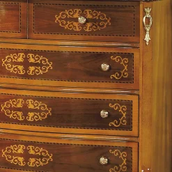 Hochwertige Kommode im Barock Stil Natale in Nussbaum Braun