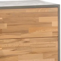 Hochwertige Kommode in Kernbuche und Beton Optik - Haruto