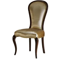 Hochwertiger Polsterstuhl aus Samt Beige - Fouzi