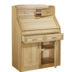 Hochwertiger Schreibschrank in geölter Eiche - Gatania