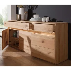 Hochwertiges Wildeiche Sideboard 184x86x44 cm - Acmida